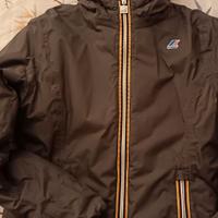 Piumino k-way double face beige marrone