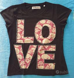 Originale T-shirt donna Love Skulls Vintage