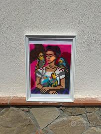 Quadro in pyssla raffiguranti Frida Kahlo 
