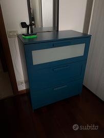 cassettiera camera ikea blu