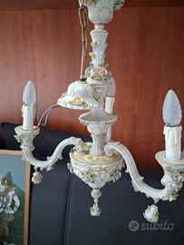 lampadario vintage capodimonte