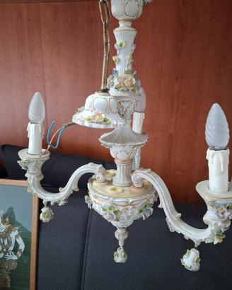lampadario vintage capodimonte