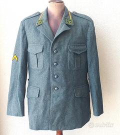 Giacca pant. vintage panno grigioverdi svizzeri