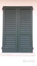 Balcone/scuri in legno colore verde scuro 90 x 1