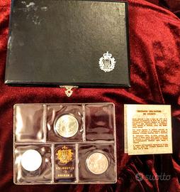 Set 3 Monete S. Marino - 1000 e 500 Lire Argento