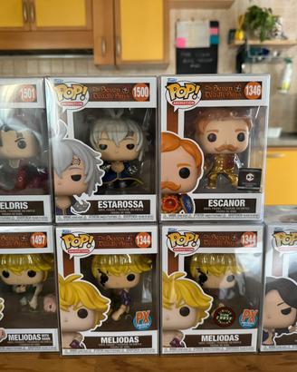 Funko Pop Seven Deadly Sins Lotto 7 Pezzi