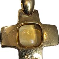 CIONDOLO POMELLATO ORO CROCE