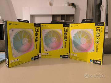 3x ventole Corsair LX140 RGB da 140mm nuove