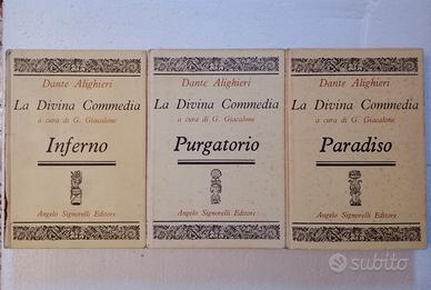 3 Volumi Divina Commedia Signorelli Editore anni80