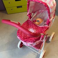 Carrozzina + bambola Cry Babies grande