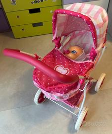 Carrozzina + bambola Cry Babies grande