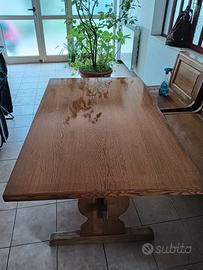panca e tavolo in legno