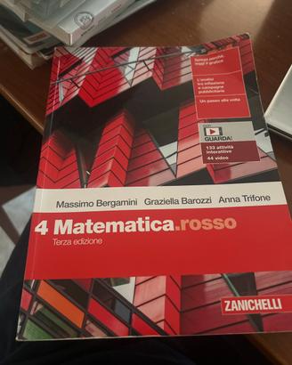 Testo scolastico Matematica 4 rosso