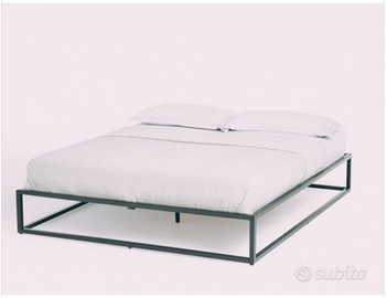 Letto in metallo finitura a polvere industrial