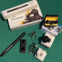 fotocamera insta 360 moto kit + accessori