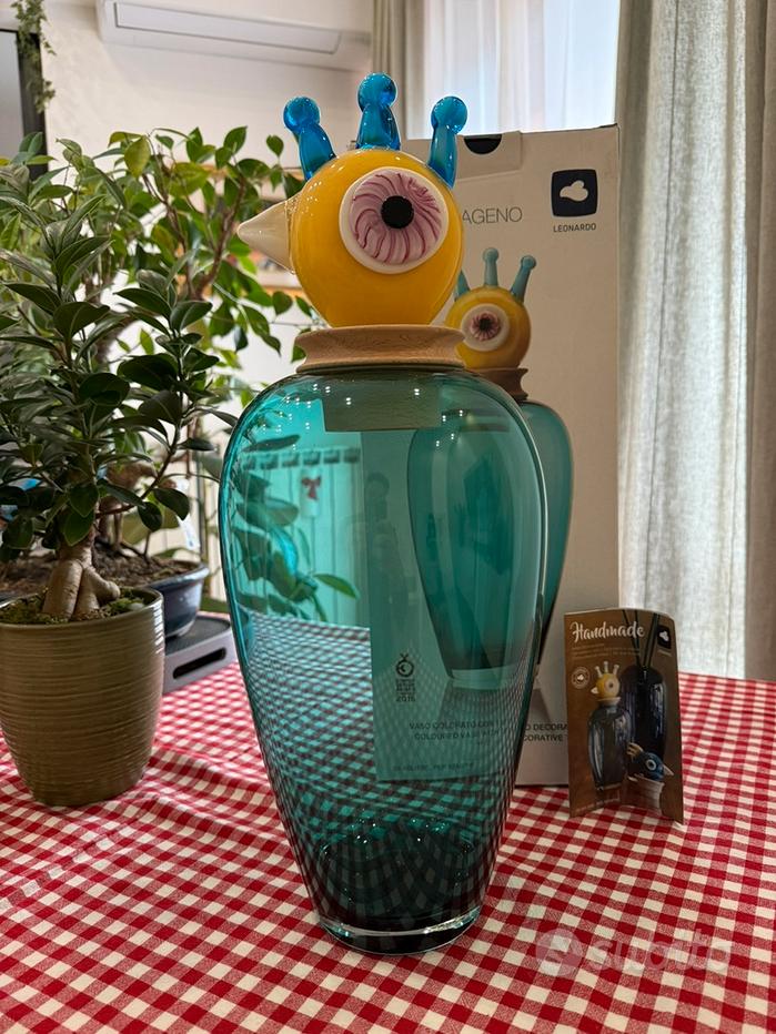 Leonardo - Vaso in Vetro con Pappagallo Luigi, 60 cm