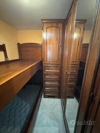 Camera da letto con letto a castello in legno m