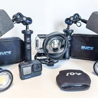 Set subacqueo Go Pro Hero 11 + AOI + 2 fari Supe