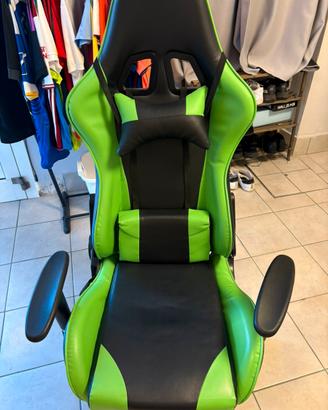 Sedia gaming verde
