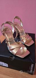 sandali tacco oro primadonna 