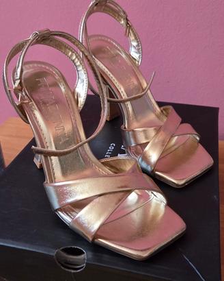 sandali tacco oro primadonna 