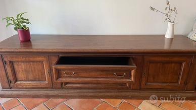 Credenza/mobile basso in noce massello