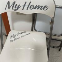 2 sedie pieghevoli bianche