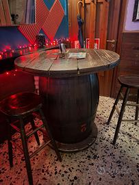 Tavolo botte in legno da pub