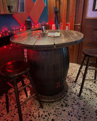 Tavolo botte in legno da pub