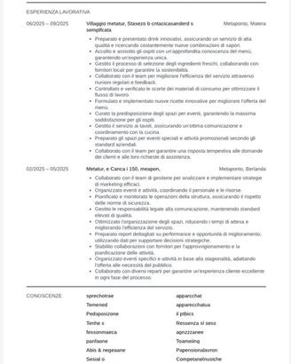 cameriere o aiutante cuoco