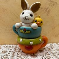 Thun Coniglio con Pulcino  in ceramica