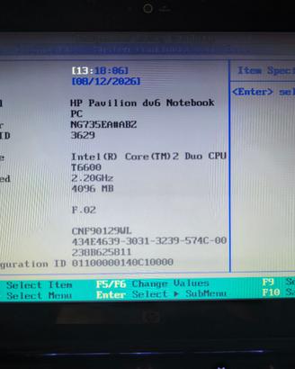 Notebook HP DV6