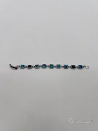 Bracciale a maglie quadrate in simil madreperla