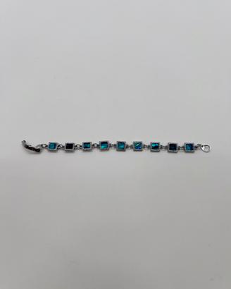 Bracciale a maglie quadrate in simil madreperla