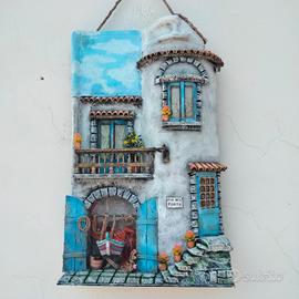 Tegola tipo portoghese decorata a mano 