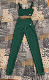 Completo Palestra Donna FGM04 Verde Leggings XS-S