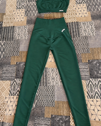 Completo Palestra Donna FGM04 Verde Leggings XS-S