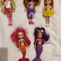 Barbie Shelly e Barbie mini sirena, 5 bambole