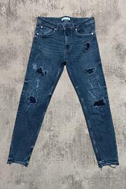 Jeans Zara Nero Strappato Uomo – Taglia 42
