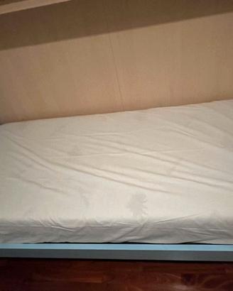 Letto singolo 80x180 con rete a doghe e materasso