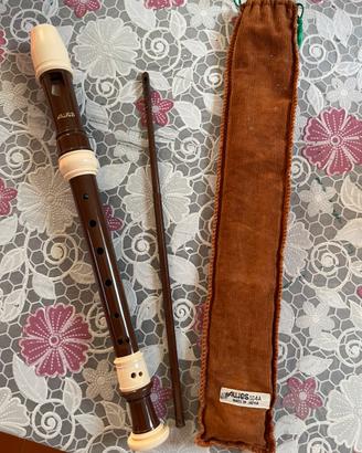 Flauto dolce AULOS 104A marrone con custodia