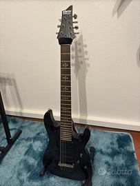 Schecter Demon 7 Diamond Series nera lucida