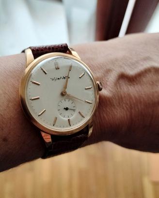 Orologio vintage manuale in oro 18k marca Wyler Ve