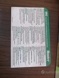 Istruzioni centralina irrigazione Hunter SRC origi