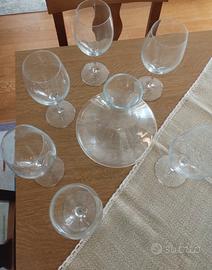 Sei calici con decanter