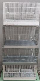 Gabbie canarino 2 batterie 9 gabbie