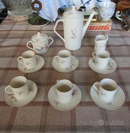 servizio da caffè  da 6 "regent" inglese in porcel