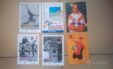 6 cartoline sport juve/calcio/atletica/volley da c