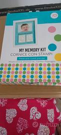 Cornice con kit per impronta  neonato