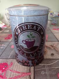 Barattolo contenitore Great coffee arabica argento